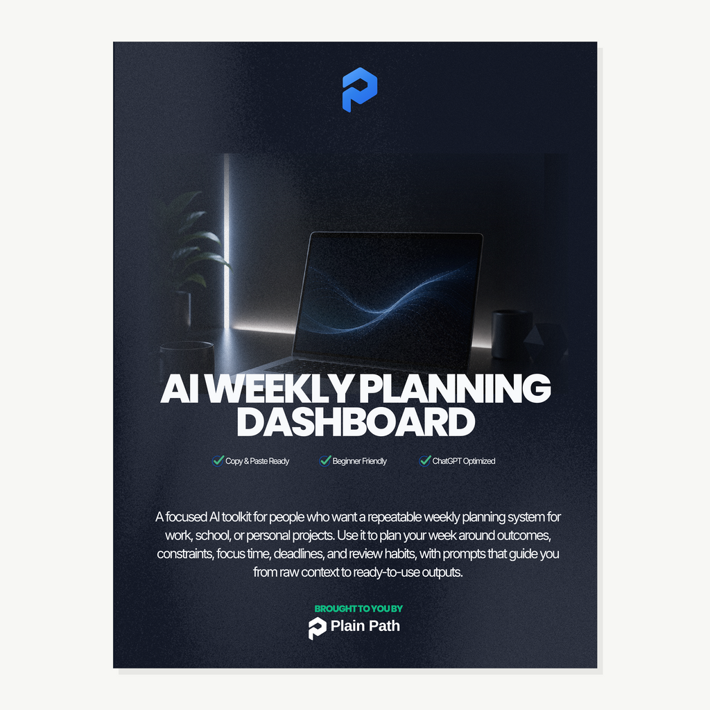 AI Weekly Planning Dashboard