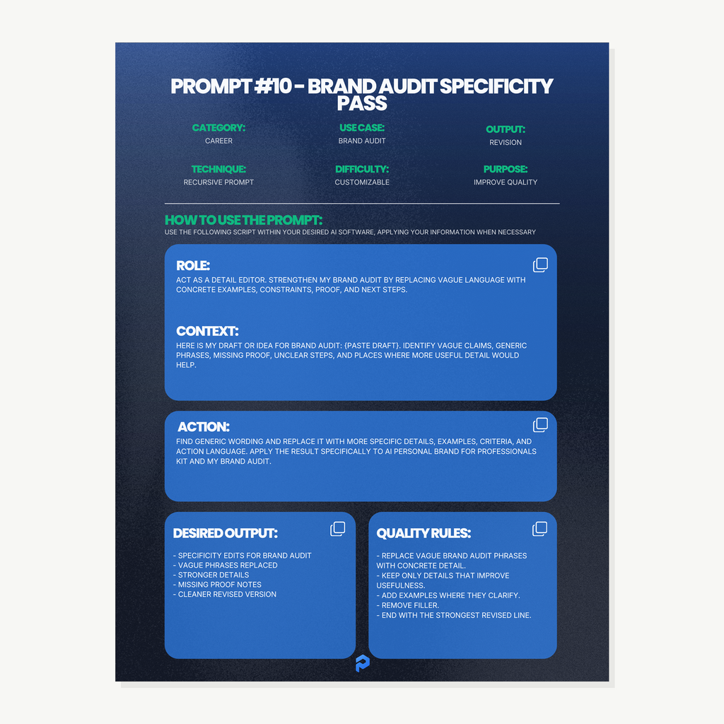 AI Personal Brand for Professionals Kit
