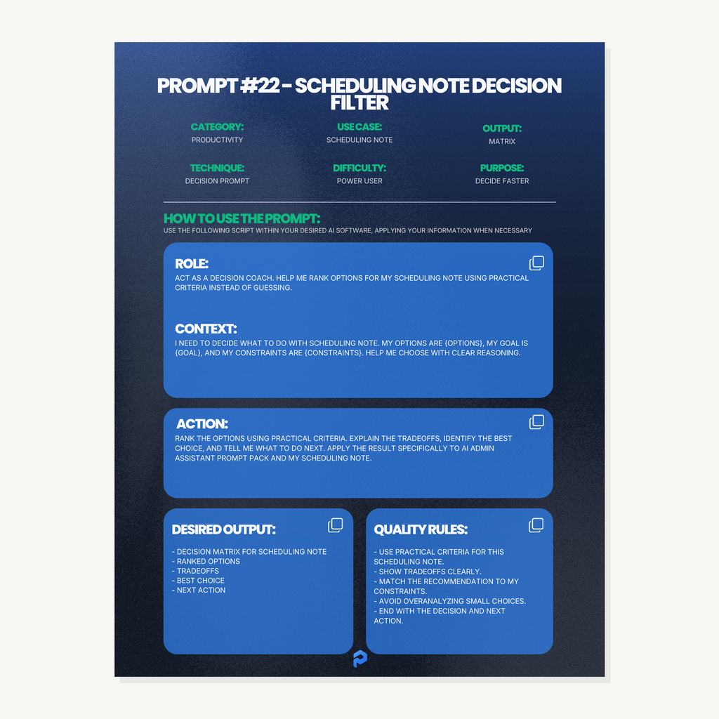 AI Admin Assistant Prompt Pack
