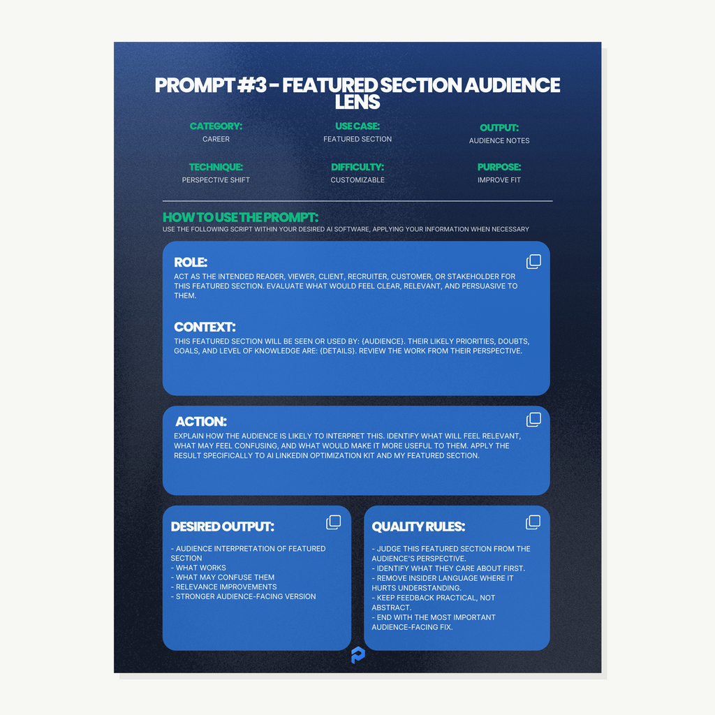 AI LinkedIn Optimization Kit