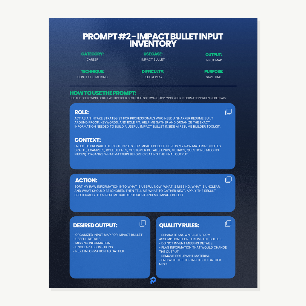 AI Resume Builder Toolkit